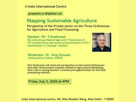 Poster for “Perspective of the Private Sector on the Three Ordinances for Agriculture and Food Processing”