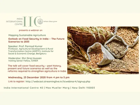 Poster for “Outlook on Food Security in India: The Future Scenarios to 2033”